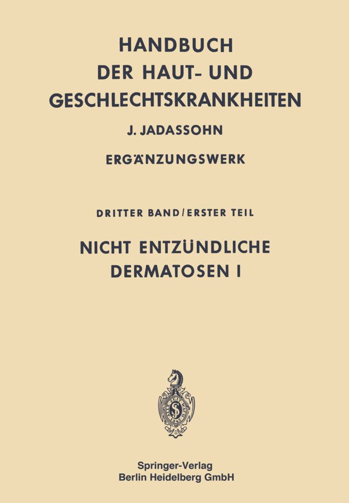 Nicht entzündliche Dermatosen I. Tl.1