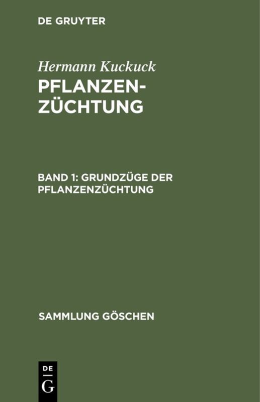 Grundzüge der Pflanzenzüchtung