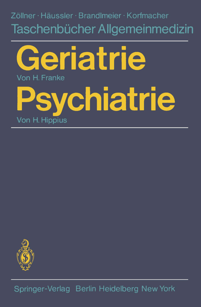 Geriatrie Psychiatrie. Psychiatrie