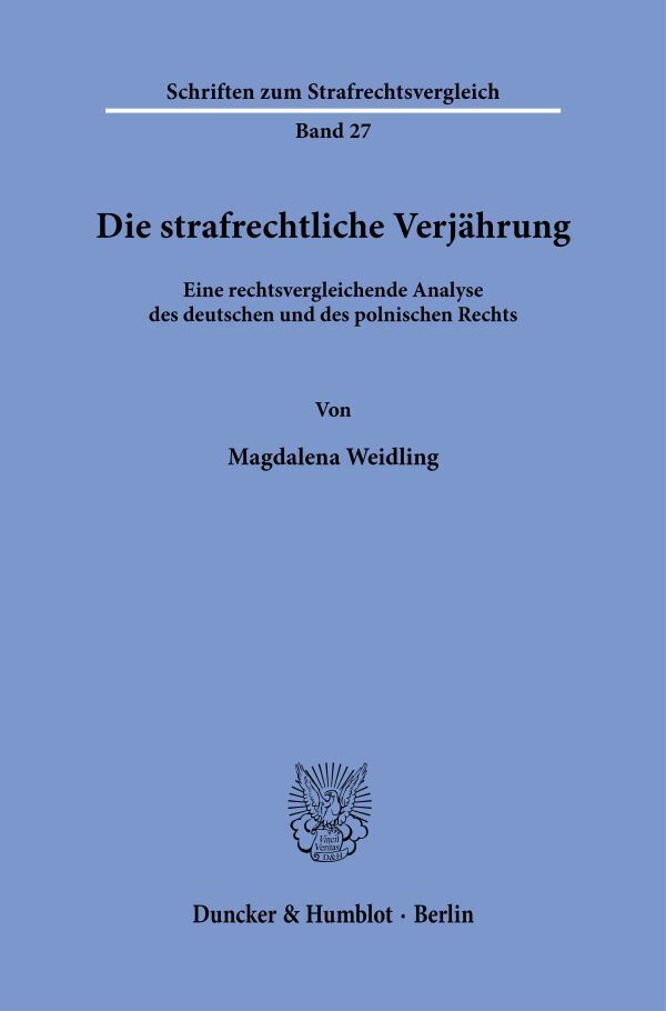 Die strafrechtliche Verjährung