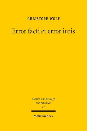 Error facti et error iuris