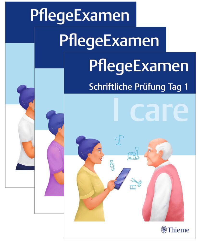 I care PflegeExamen - Schriftliche Prüfung Tag 1 - 3 (Set)