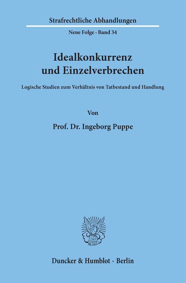 Idealkonkurrenz und Einzelverbrechen.