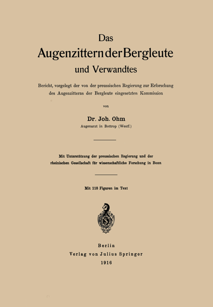 Das Augenzittern der Bergleute und Verwandtes