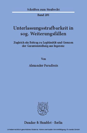 Unterlassungsstrafbarkeit in sog. Weiterungsfällen.
