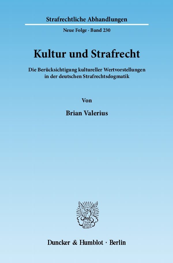 Kultur und Strafrecht.