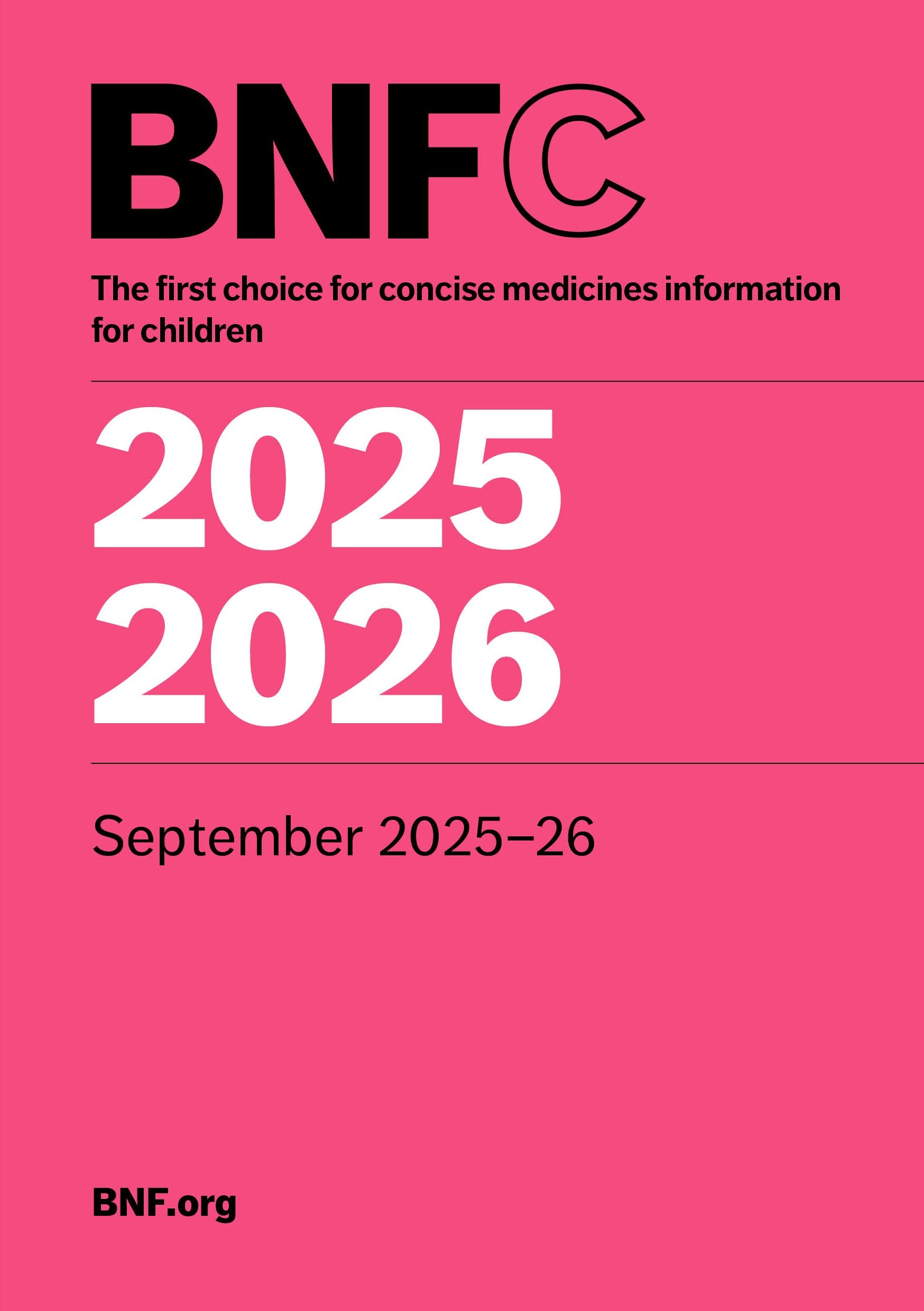 British National Formulary for Children 2025-2026