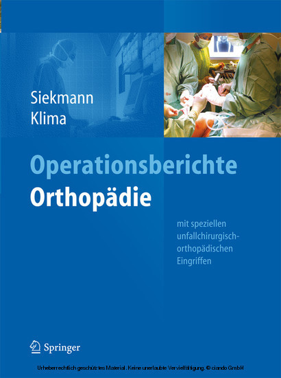 Operationsberichte Orthopädie