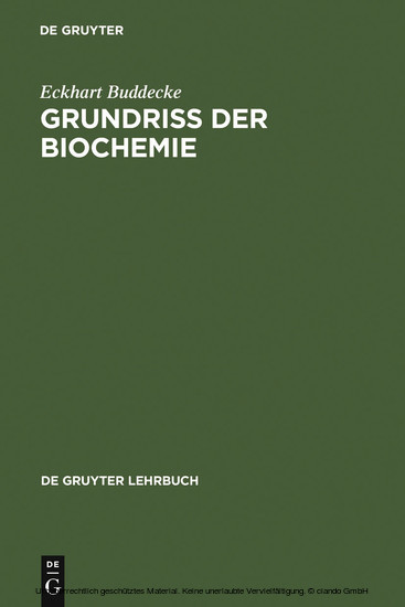 Grundriss der Biochemie
