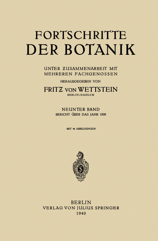 Fortschritte der Botanik