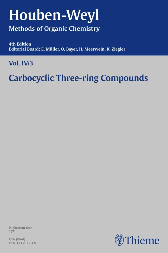 Houben-Weyl Methods of Organic Chemistry Vol. IV/3, 4th Edition