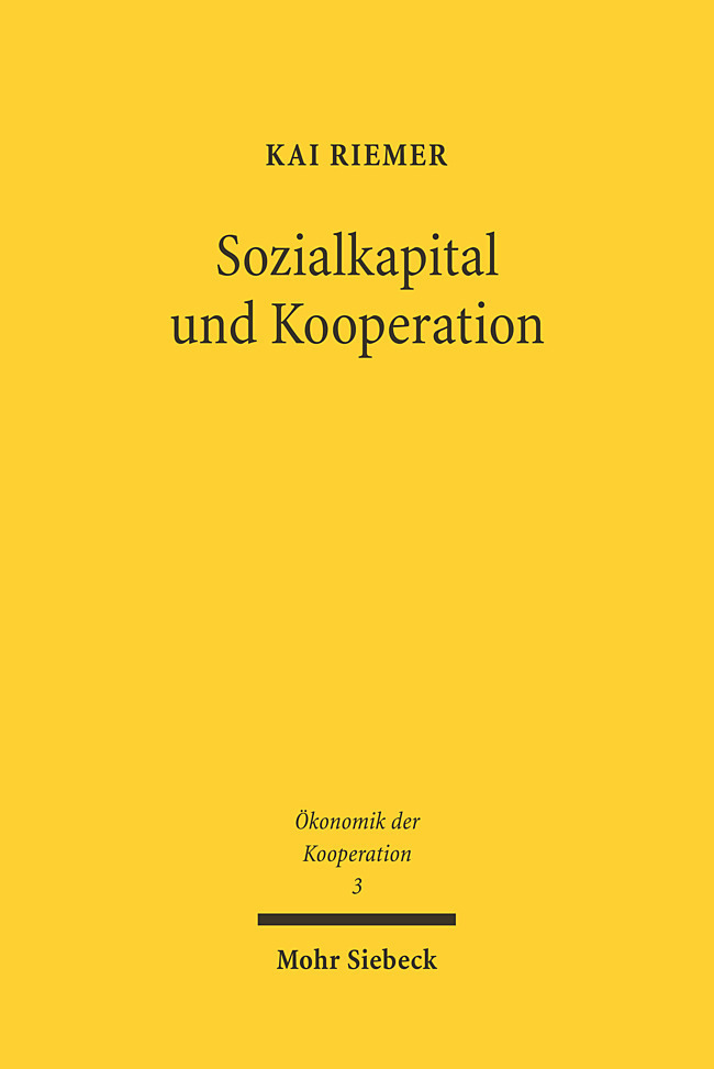 Sozialkapital und Kooperation