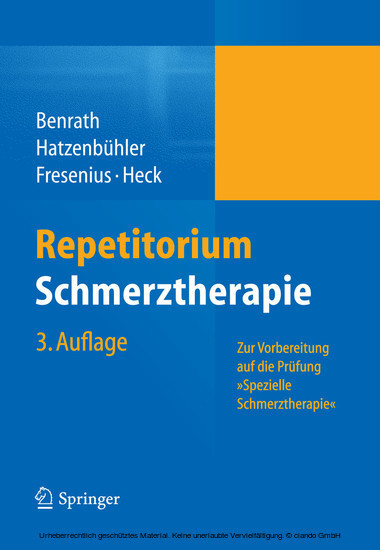 Repetitorium Schmerztherapie