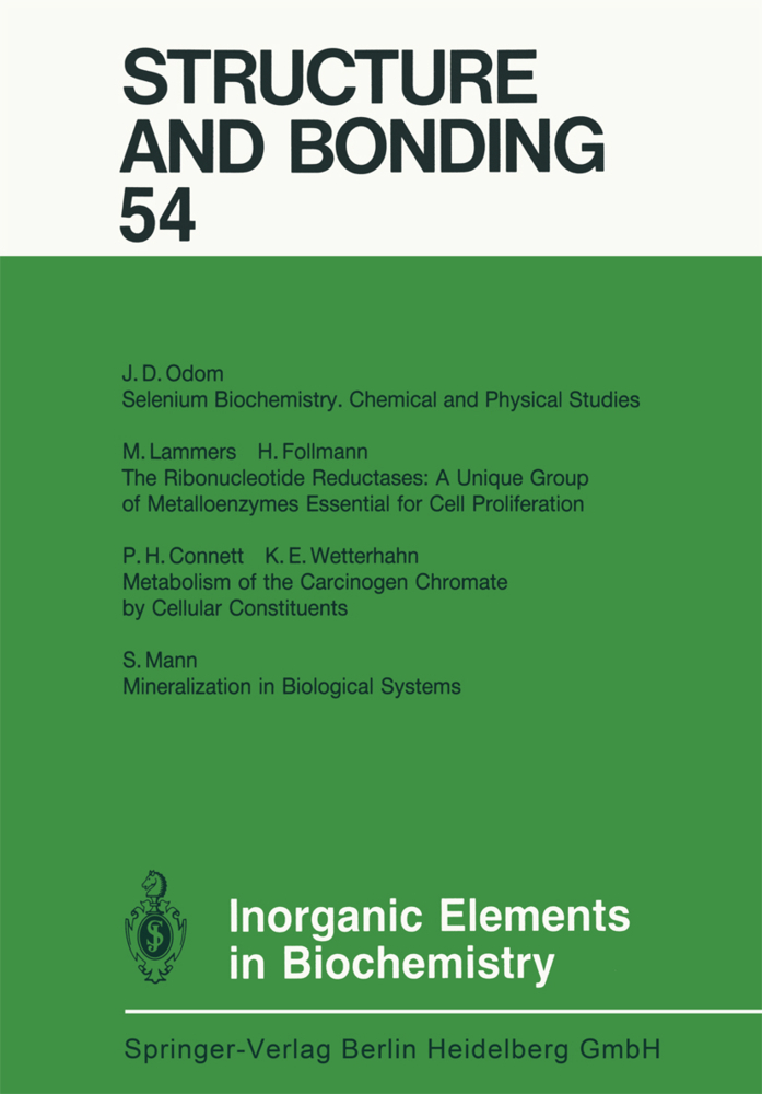 Inorganic Elements in Biochemistry Inorganic Elements in Biochemistry