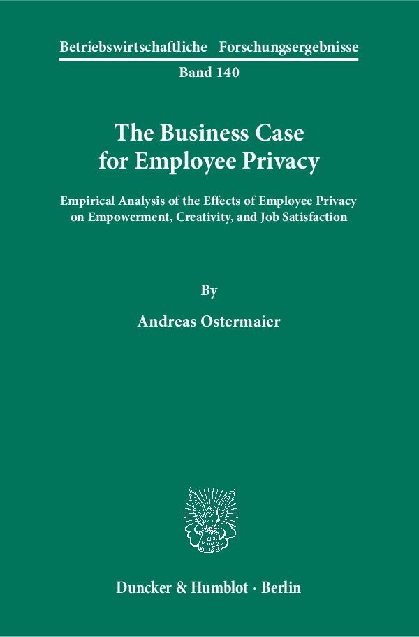 The Business Case for Employee Privacy.