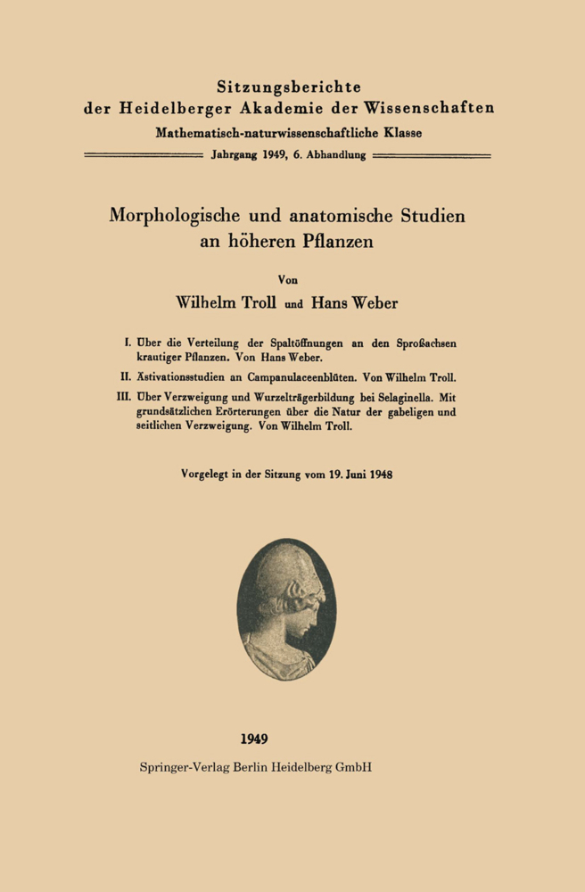 Morphologische und anatomische Studien an höheren Pflanzen