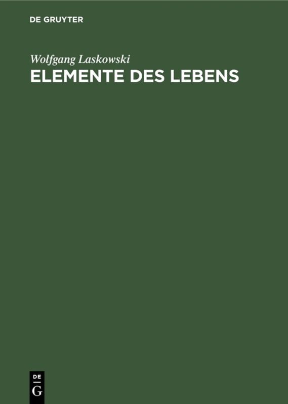 Elemente des Lebens